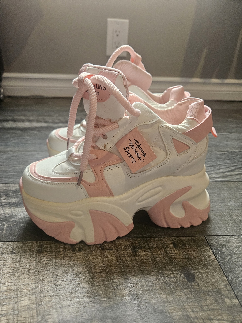 Chunky Platform Women's Sneakers - Pink White
